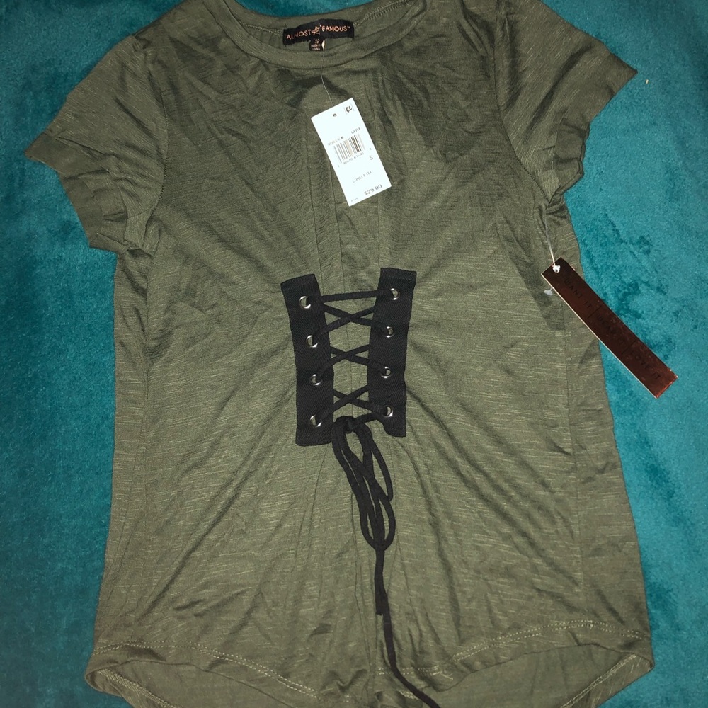 Corset Tee olive green